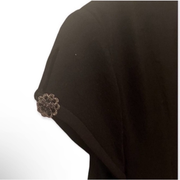 Adrianna Papell Black Collard Fit & Flare Dress - Picture 5 of 5